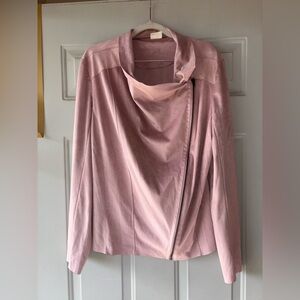 Mote pink faux suede moto jacket size XXL